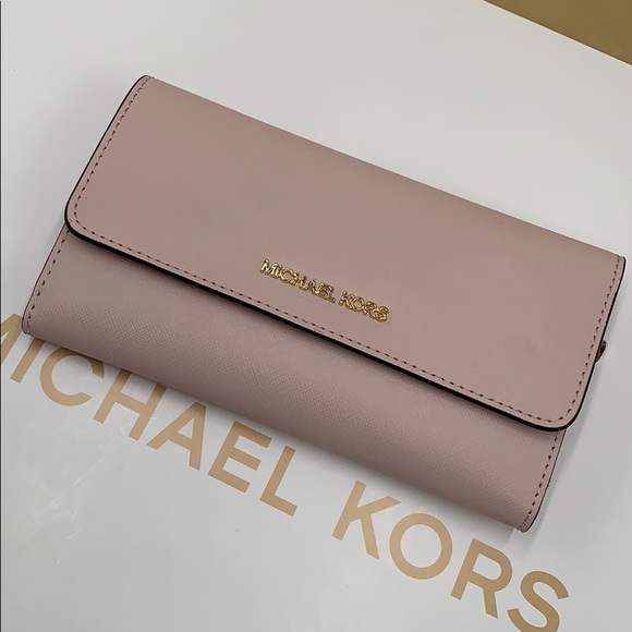 Michael Kors Jet Set Travel Lg Trifold Wallet - Picture 1 of 16